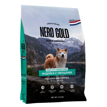 Nero Gold сухой корм для собак и щенков, с мясом индейки и овощами -...