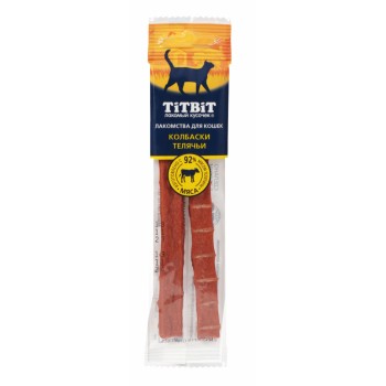 TiTBiT "Золотая коллекция" лакомства для кошек колбаски телячьи - 15 г