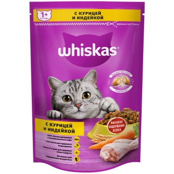 Whiskas Вкусные подушечки с нежным паштетом сухой корм для взрослых кошек Аппетитное ассорти с...