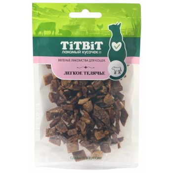 TiTBiT лакомство для кошек Легкое телячье вяленое - 20 г