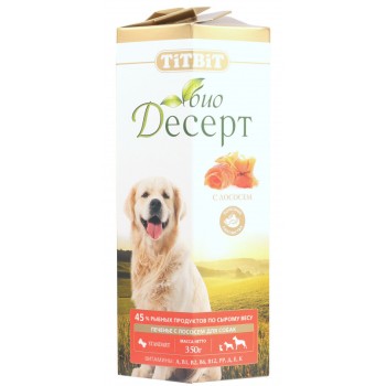 TiTBiT лакомство для собак печенье с лососем стандарт - 350 г