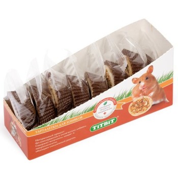 Titbit лакомство для хомяков тарталетки с кабачком и фундуком - 8 шт