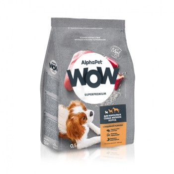 AlphaPet WOW Superpremium сухой полнорационный корм для взрослых собак мелких пород с индейкой и...