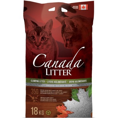 Канадский комкующийся наполнитель "Запах на Замке" без запаха Canada Litter Scoopable Litter 18 кг