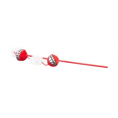 Игрушка-дразнилка для кошек плюшевые мячики с кошачьей мятой Rogz Grinz красный