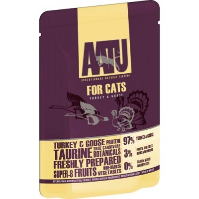 Паучи для кошек с индейкой и гусём AATU For Cats Turkey & Goose 85 г
