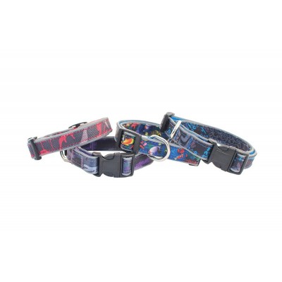 Ошейник синтетический со светоотражающим кантом, фиолетовый Дарэлл Тex-Reflex 25 мм x 35-55 см