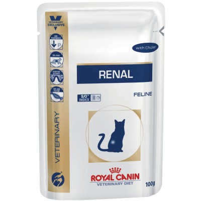 Пауч для кошек при почечной недостаточности 85 г Royal Canin Renal Курица