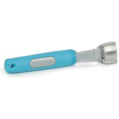 Зубная щетка 3-х сторонняя, серо-голубая Beeztees Toothbrush 17 см