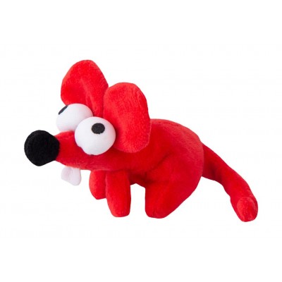 Игрушка для кошек плюшевая мышка с кошачьей мятой Rogz Catnip Plush Mouse красный