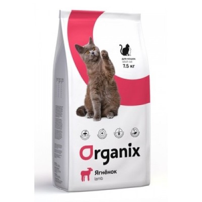 Корм для кошек с ягненком Organix Adult Cat Lamb 7,5 кг