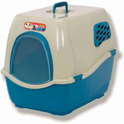 Био-туалет для кошек Marchioro Bill сине-бежевый 50x40x42