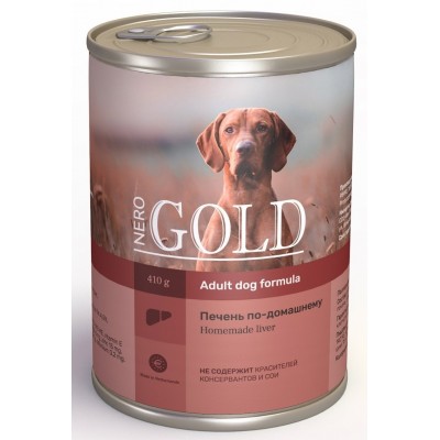Консервы для собак "Печень по-домашнему" Nero Gold Home Made Liver 410 г