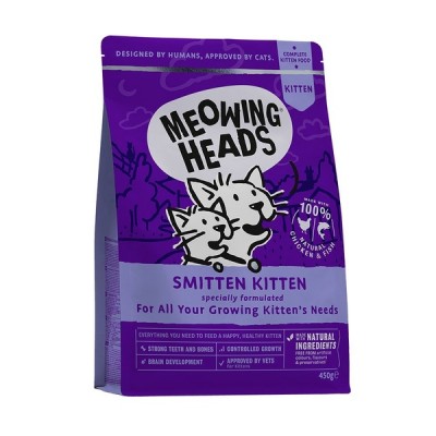 Meowing Heads Корм для котят с курицей и рисом Barking Heads Smitten Kitten 450 г