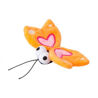 Игрушка для кошек плюшевая бабочка с кошачьей мятой Rogz Catnip Plush Butterfly оранжевый