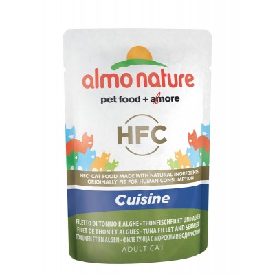 Паучи холистик для кошек с тунцом и морскими водорослями Almo Nature Classic Cuisine Tuna Fillet & Seaweed 55 г