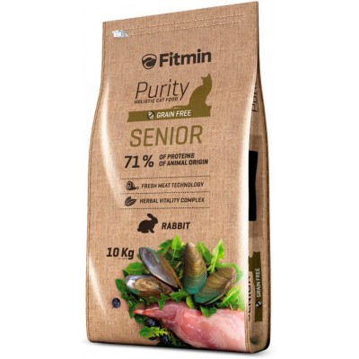 Безерновой корм для пожилых кошек с курицей Fitmin Purity Senior 10 кг