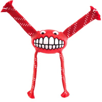Игрушка с принтом зубы и пищалкой, средняя Rogz Flossy Grinz красный