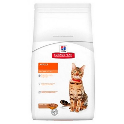 Корм для кошек на ягненке Hills Science Plan Optimal Care Feline Adult 2 кг