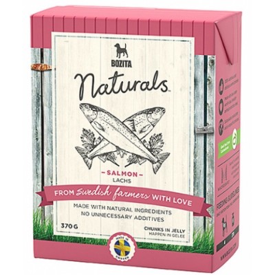 Консервы для собак кусочки в желе с лососем Bozita Naturals Salmon 370 г