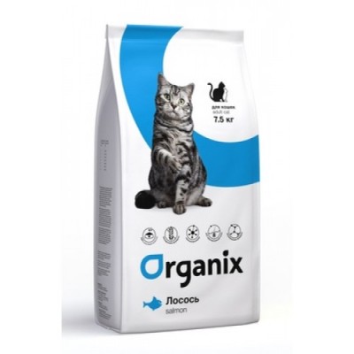 Корм для кошек с чувствительным пищеварением: свежий лосось Organix Adult Cat Fresh Salmon 1,5 кг