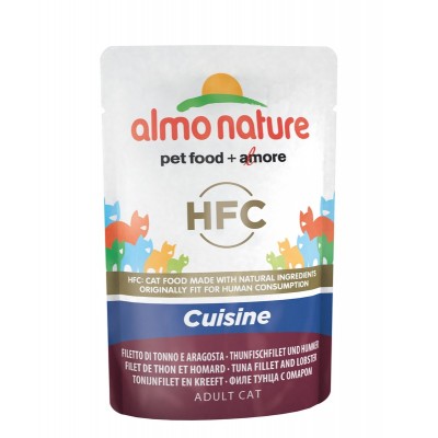 Паучи холистик для кошек с тунцом и лобстером Almo Nature Classic Cuisine Tuna Fillet & Lobster 55 г