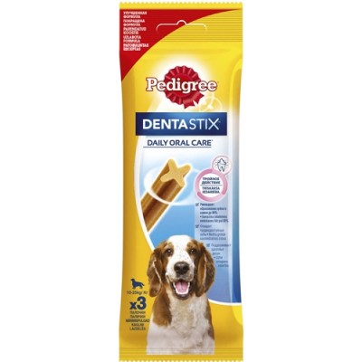 Пластинки для снятия зубного камня у средних и крупных собак Pedigree Denta Stix 77 г