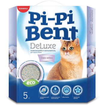 Pi-Pi Bent Deluxe Cotton комкующийся наполнитель для кошек из бентонитовой глины - 5 кг