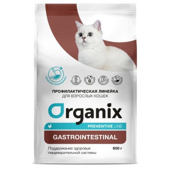 Organix Gastrointestinal сухой диетический корм для взрослых кошек при заболеваниях ЖКТ, с курицей -...