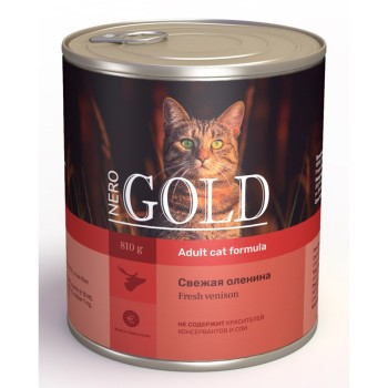 Nero Gold Adult Cat Formula Venison консервы для взрослых кошек со свежей олениной -...