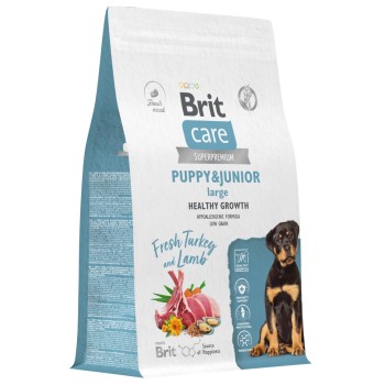 Brit Care Dog Puppy&Junior L Healthy Growth сухой корм для щенков крупных пород, с...