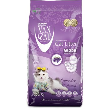 Van Cat W225 комкующийся наполнитель для кошек, без пыли, с ароматом лаванды - 20...