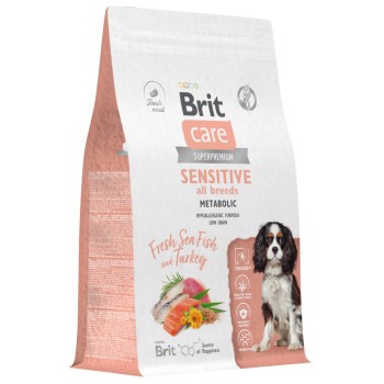 Brit Care Dog Adult Sensitive Metabolic сухой корм для взрослых собак, с морской рыбой...
