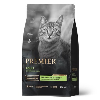 Premier Cat Lamb & Turkey Adult сухой корм для взрослых кошек, свежее мясо ягненка...