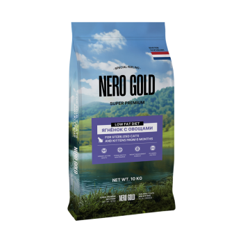 Nero Gold Super Premium сухой корм для стерилизованных кошек и котят с мясом ягненка...