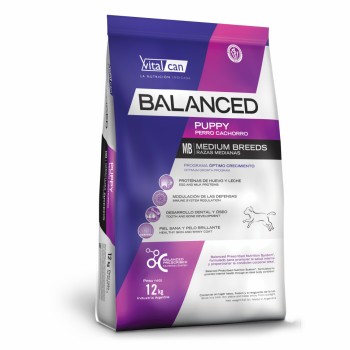 Vitalcan Balanced Dog Puppy сухой корм для щенков средних пород с курицей - 12...