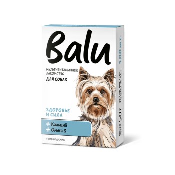 Балу мультивитаминное лакомство для собак, "Здоровье и сила" с кальцием и омега-3 - 100...