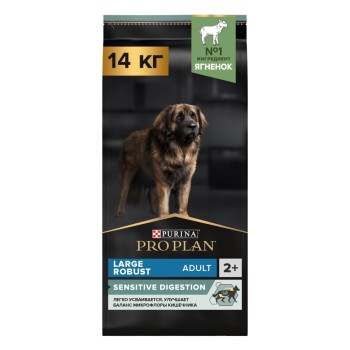 Pro Plan Adult Sensitive Digestion сухой корм для взрослых собак крупных пород с мощным...