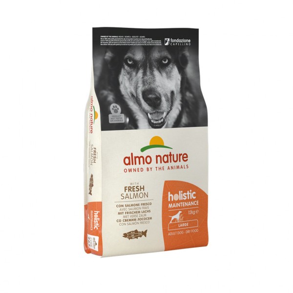 Almo Nature Holistic Adult Dog Large & Salmon сухой корм класса холистик для взрослых собак крупных пород с лососем - 12 кг