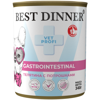 Best Dinner Exclusive Gastro Intestinal консервы для собак при проблемах пищеварения паштет с телятиной...