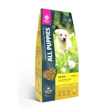 ALL PUPPIES сухой корм для щенков с курицей - 13 кг
