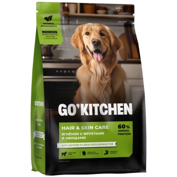 Go' Kitchen SKIN+COAT Care сухой корм для щенков и собак, с ягненком - 1,59...