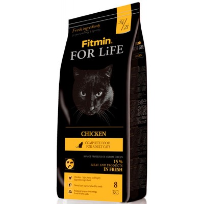 Корм для кошек с курицей Fitmin For Life Cat Chicken 8 кг