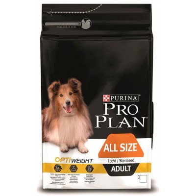 Облегченный корм для собак с курицей и рисом Purina Pro Plan Adult Light 3 кг
