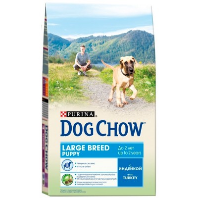 Корм для щенков крупных пород с индейкой Dog Chow Puppy Large Breed 14 кг