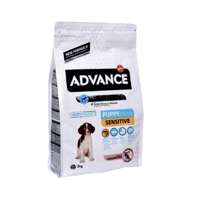 Для щенков с чувствительным пищеварением: лосось и рис Advance Puppy Sensitive 12 кг