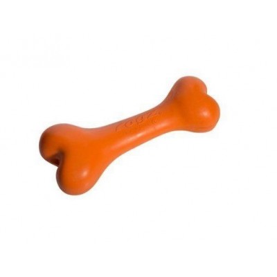 Игрушка для собак Кость из литой резины, средняя Rogz Da Bone Rubber Chew Toy оранжевый