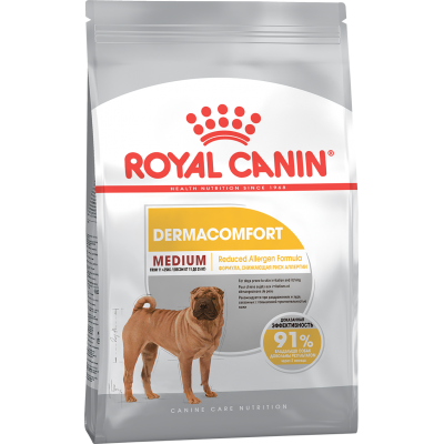 Диета для собак средних пород с повышенной чувствительностью кожи Royal Canin Medium Dermacomfort 10 кг