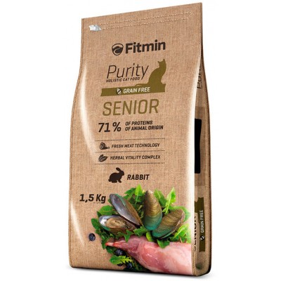 Безерновой корм для пожилых кошек с курицей Fitmin Purity Senior 1,5 кг
