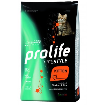 Корм для котят с курицей и рисом Prolife Lifestyle Kitten 1,5 кг